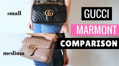 gucci marmont flap small vs medium|Gucci Marmont purses.